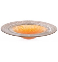Glass Plate - Orange And Brown