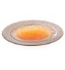 Glass Plate - Orange And Brown