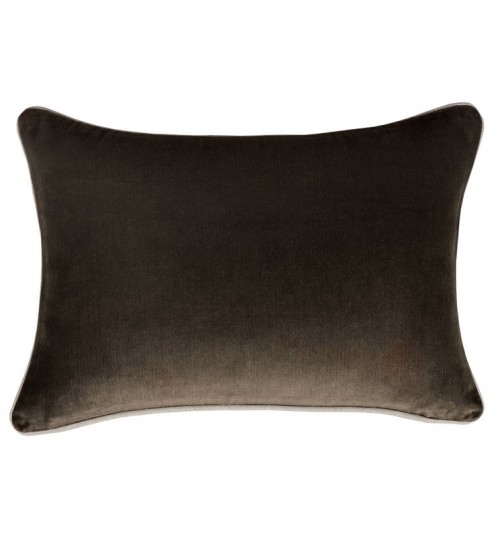 Charcoal Gabriel Rectangular Velvet Cushion